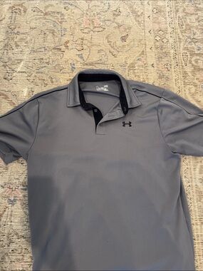 Under Armour Men’s Gray Polo with Black Contrast